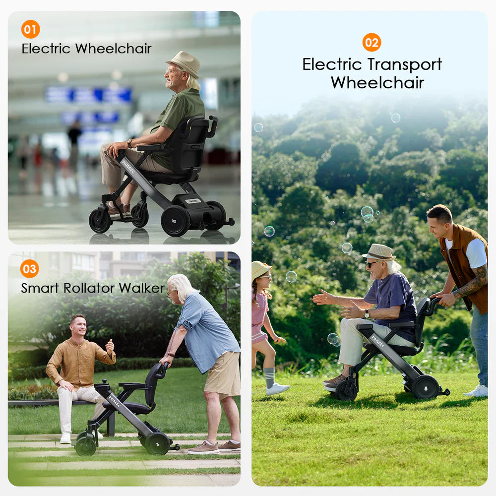 TTZ Electric Elektrische rolstoel opvouwbaar W3 - rood